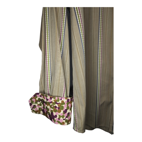 Robert Graham Beige Multicolor Check Stripe Shirt Button Front Cuff Size XL - Picture 4 of 11